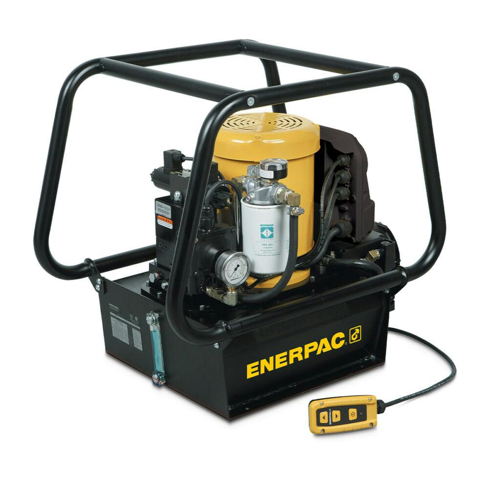 Enerpac ZE serie hydraulisk pumpe, Elektrisk drift på pumpe